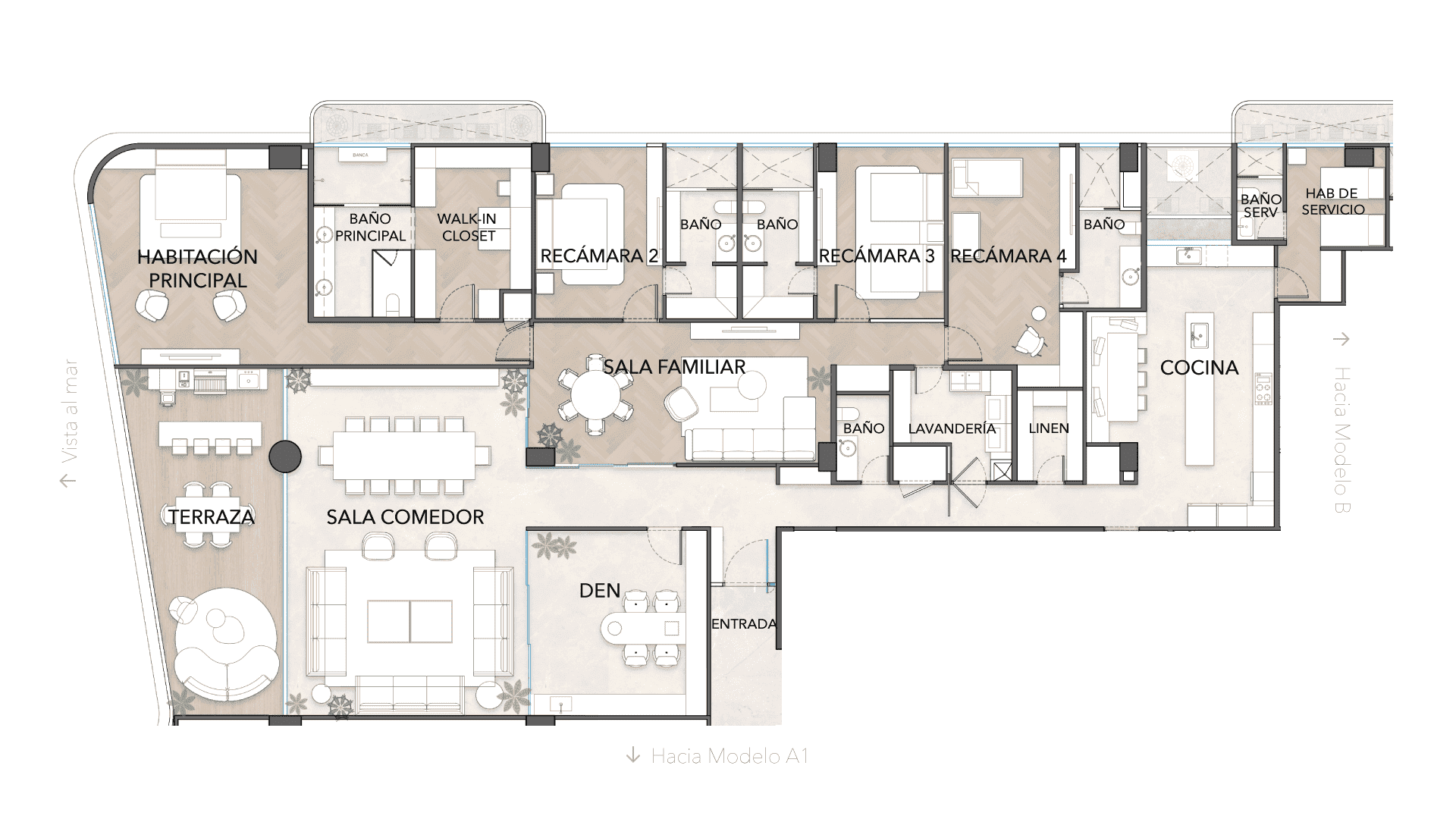 Modelo A2 Planta Baja - Nivel 100