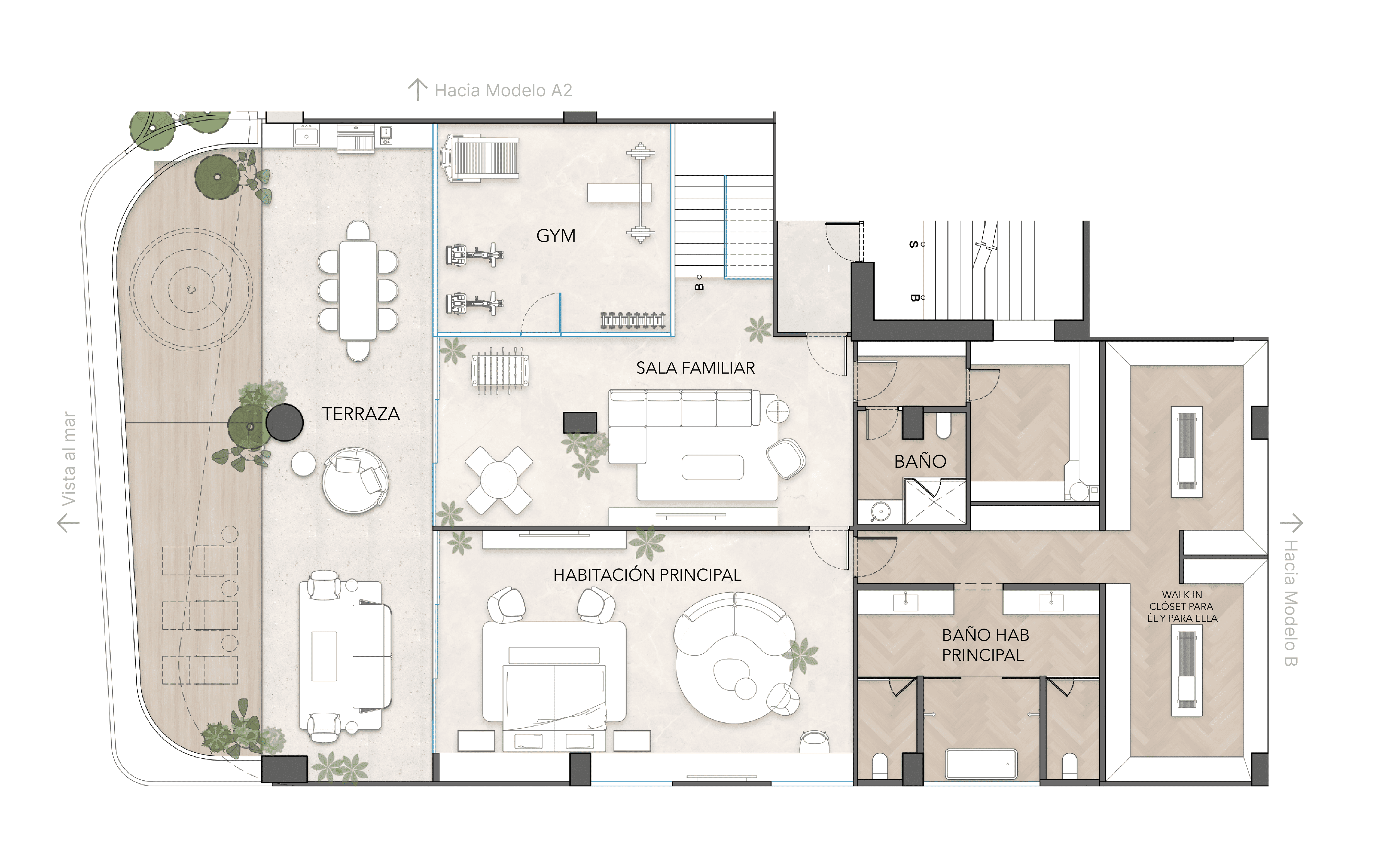Penthouse Modelo A1 Planta Baja - Nivel 500