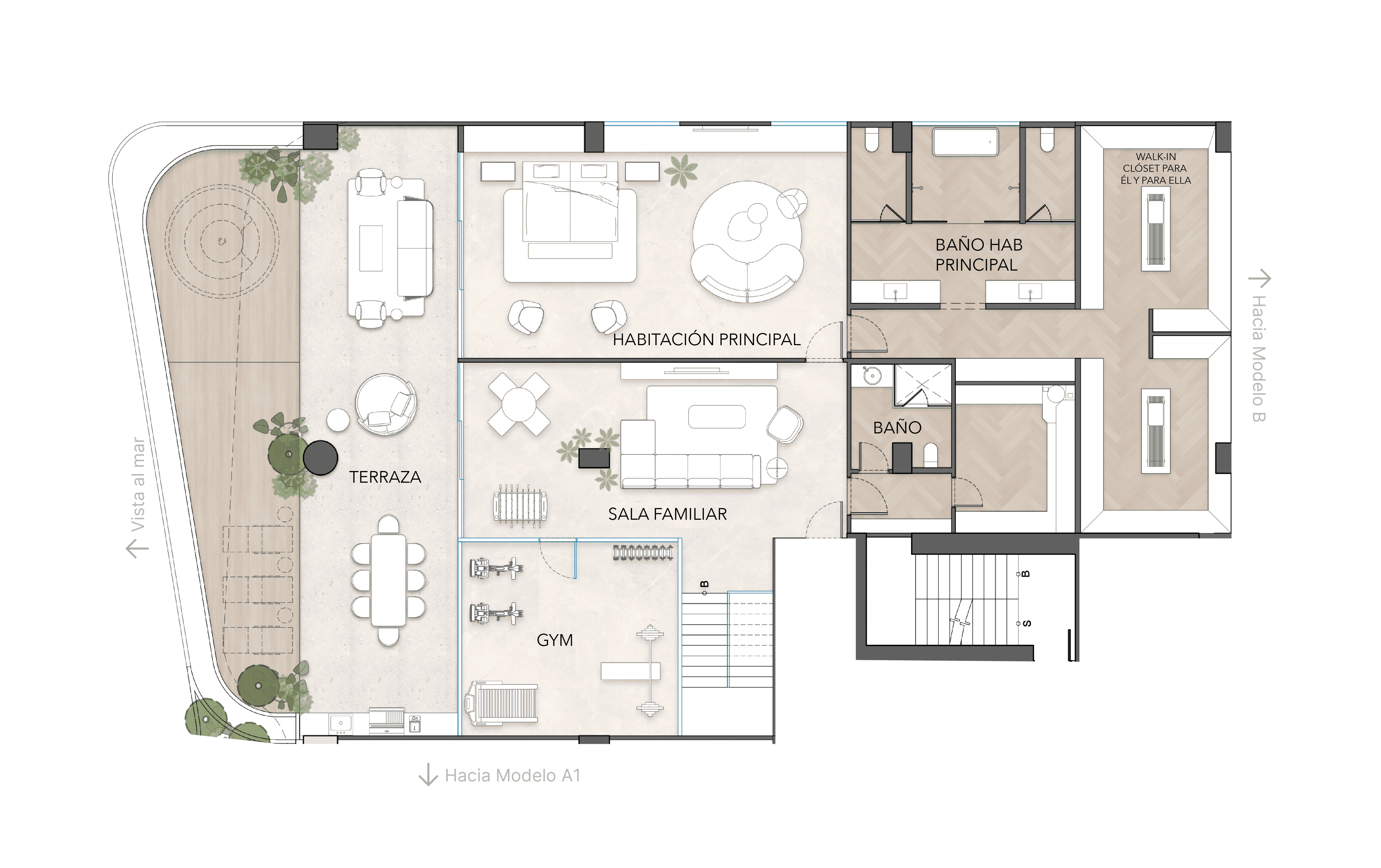 Penthouse Modelo A2 Planta Baja - Nivel 500